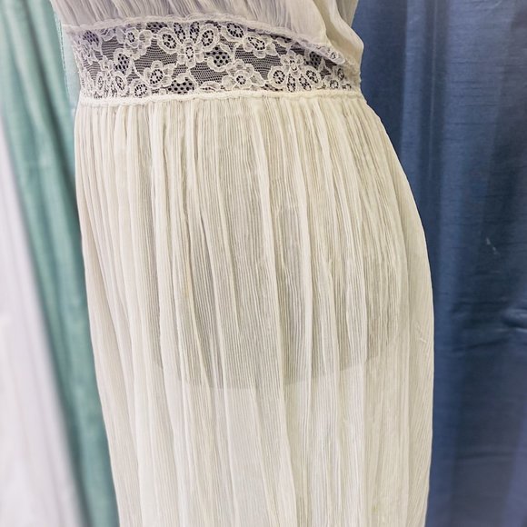 Women’s Vanity Fair Chiffon Peignoir Nightgown 40s 50s Barbizon Flattery Brand - Picture 9 of 15